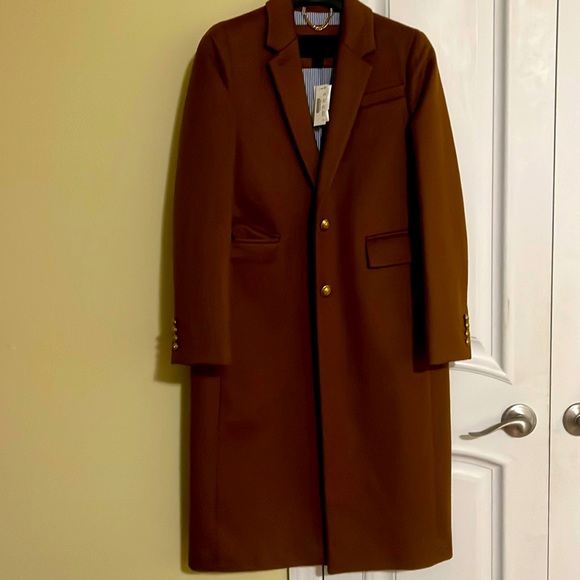 NWT-2-J crew collection Olivia topcoat-GLAZED PECAN - Picture 1 of 8